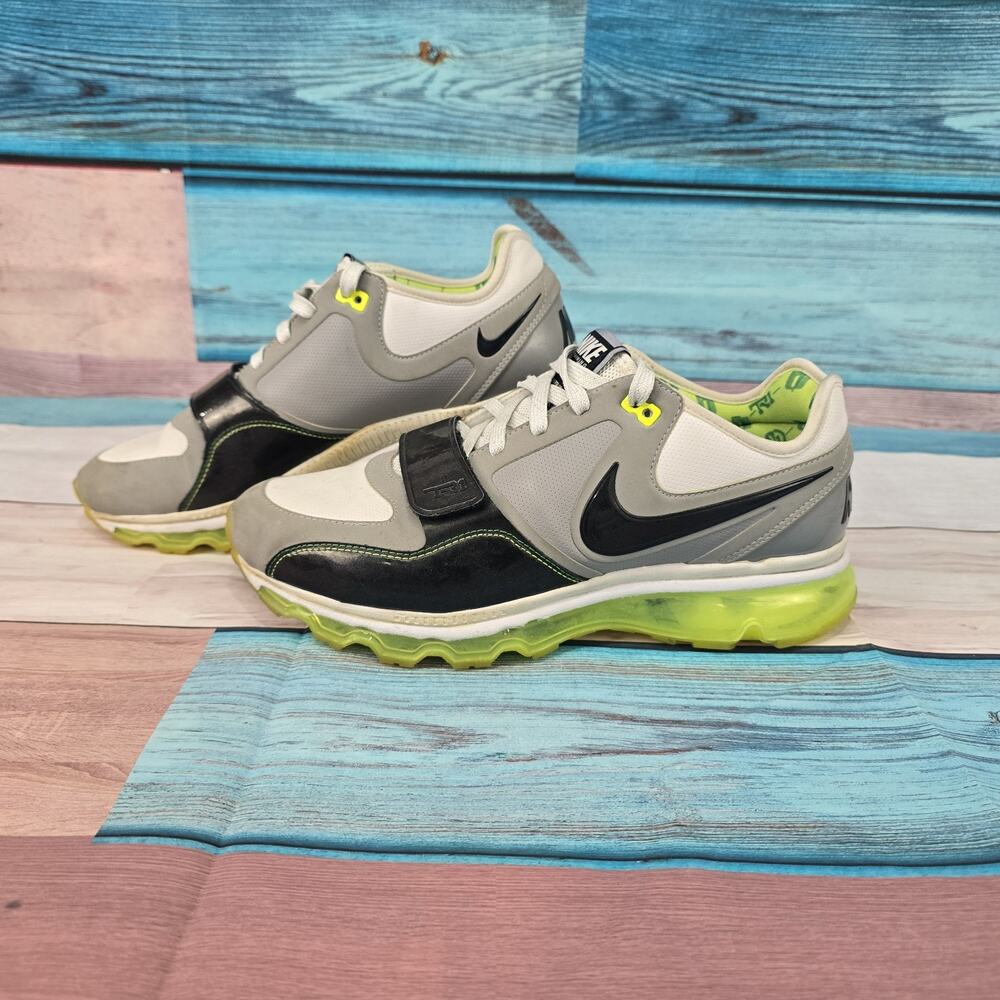 Nike Air Max 360 TRNR ONE+ White Gray Volt Black Womens Size 10 415203-101 Rare